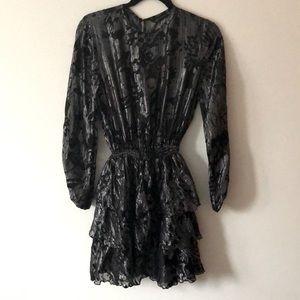 Zara dress, elastic waste layered frill bottom